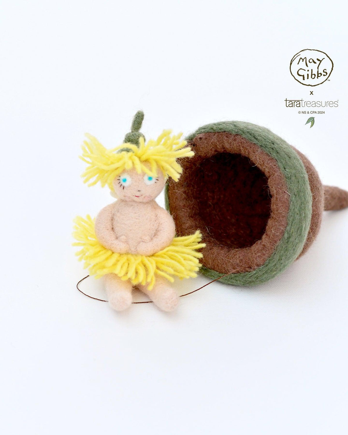 May Gibbs x Tara Treasures - Little Ragged Blossoms Doll with Gum Pod