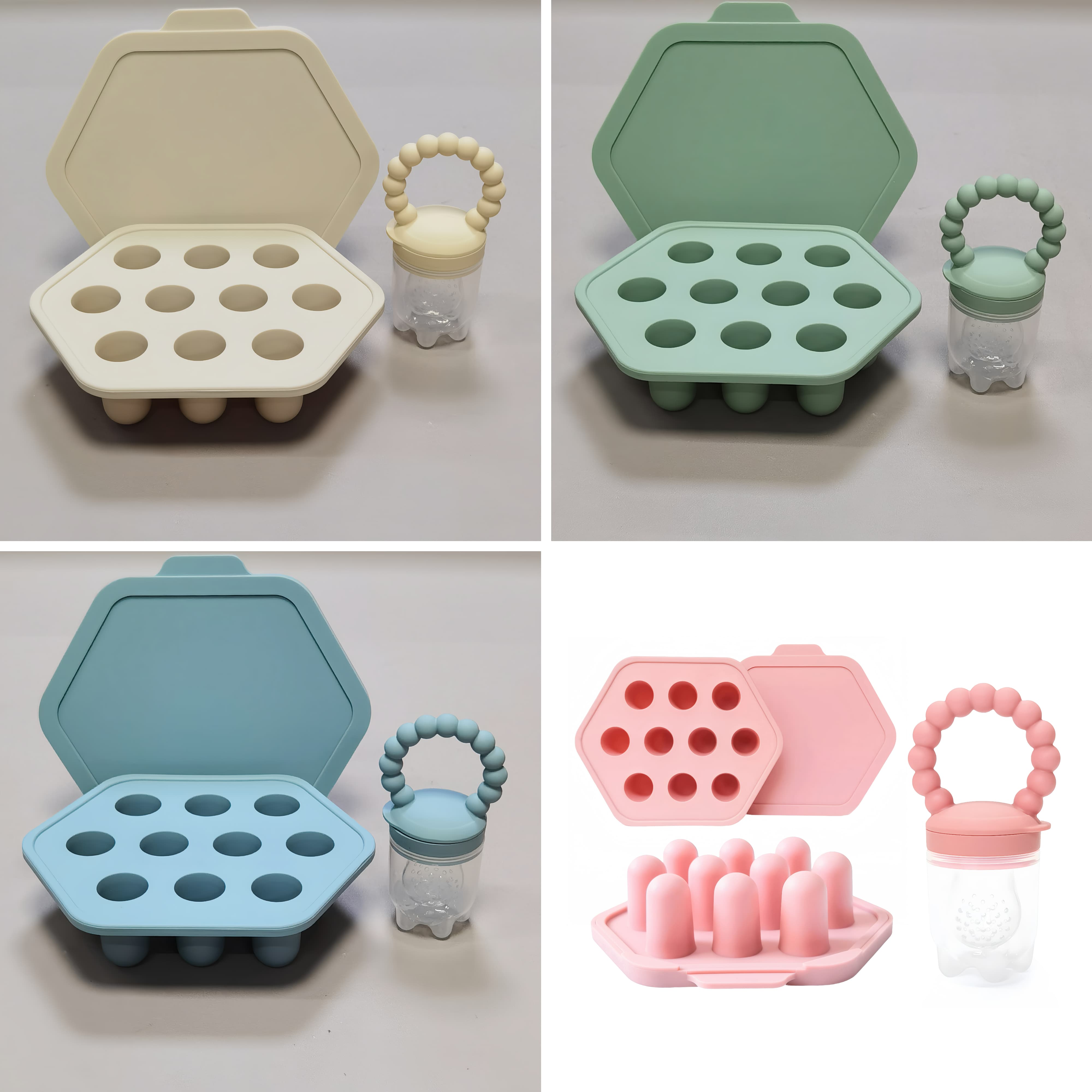 Silicone Breast Milk Freezer Tray + Matching Feeder
