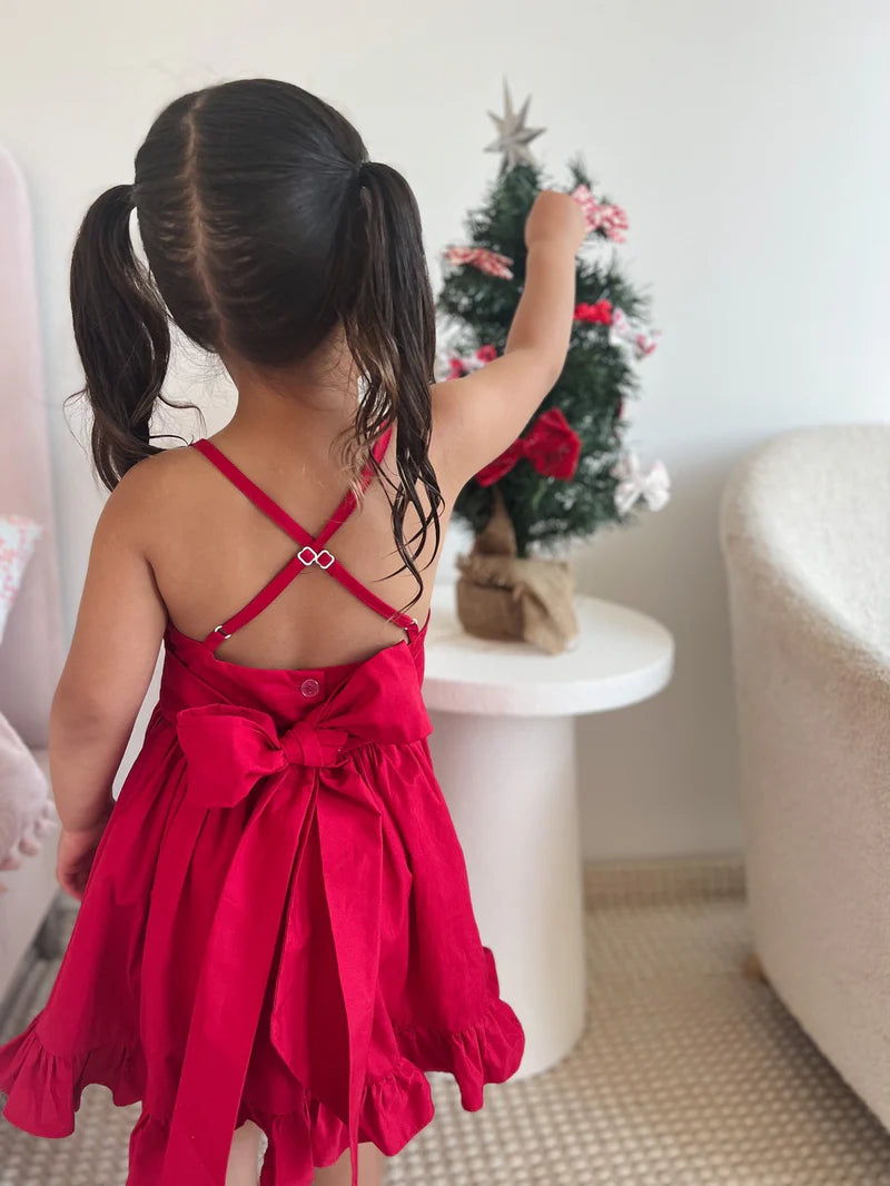 Holly Girls Red Christmas Dress