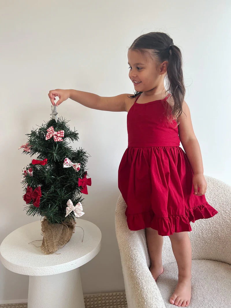 Holly Girls Red Christmas Dress