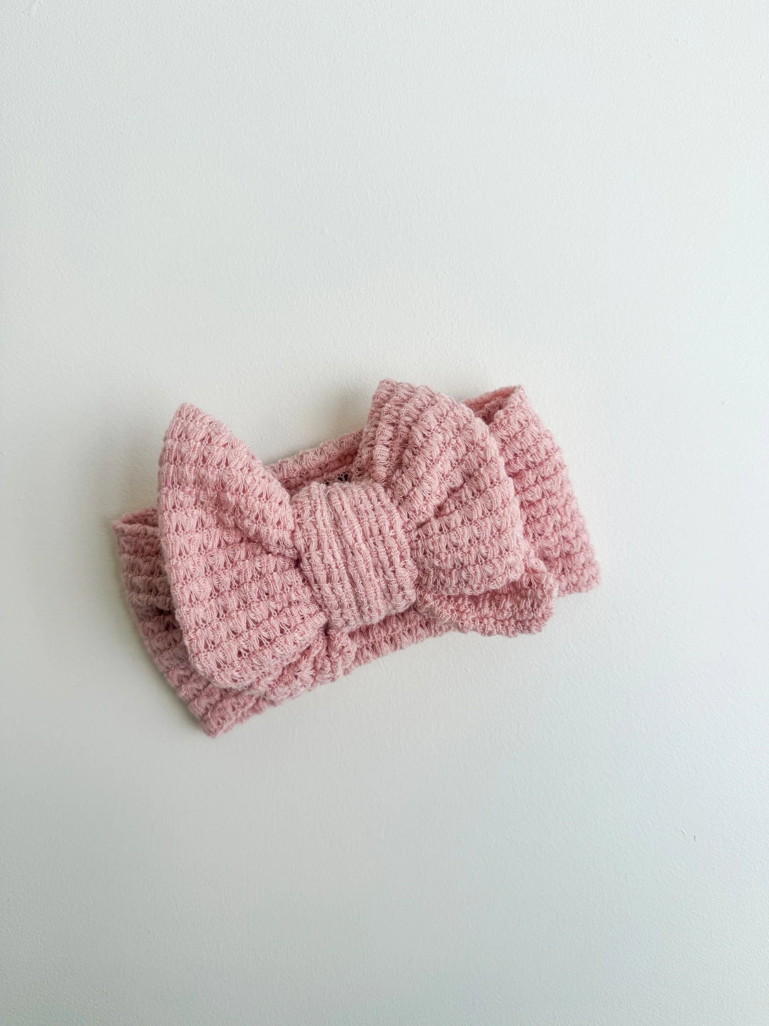 ELISSA WAFFLE KNIT BOW HEADBAND