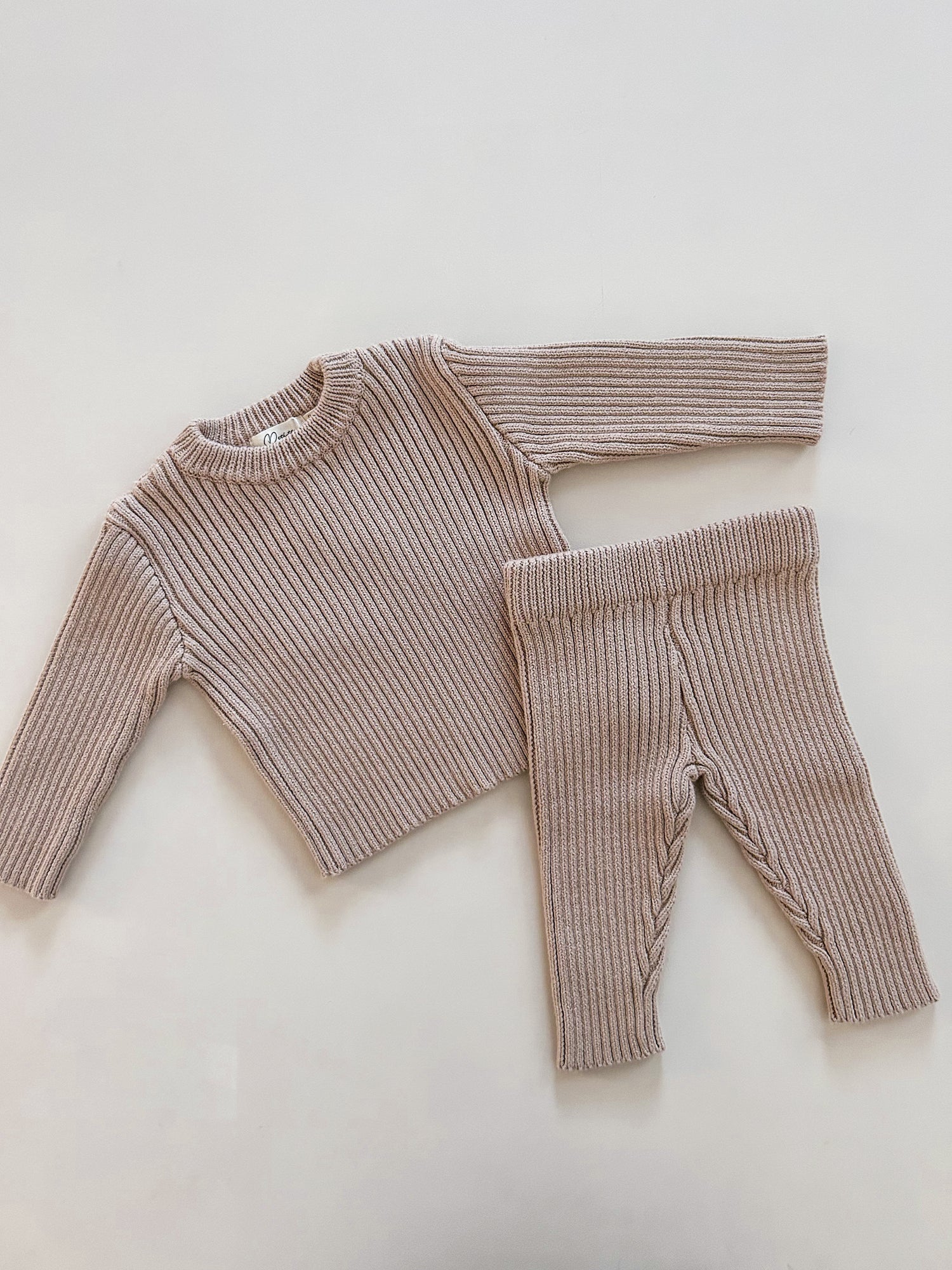 Classic Ribbed Set Teddy Brown