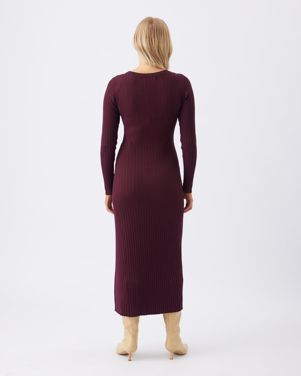 Eden Knit Nursing Dress - Maroon