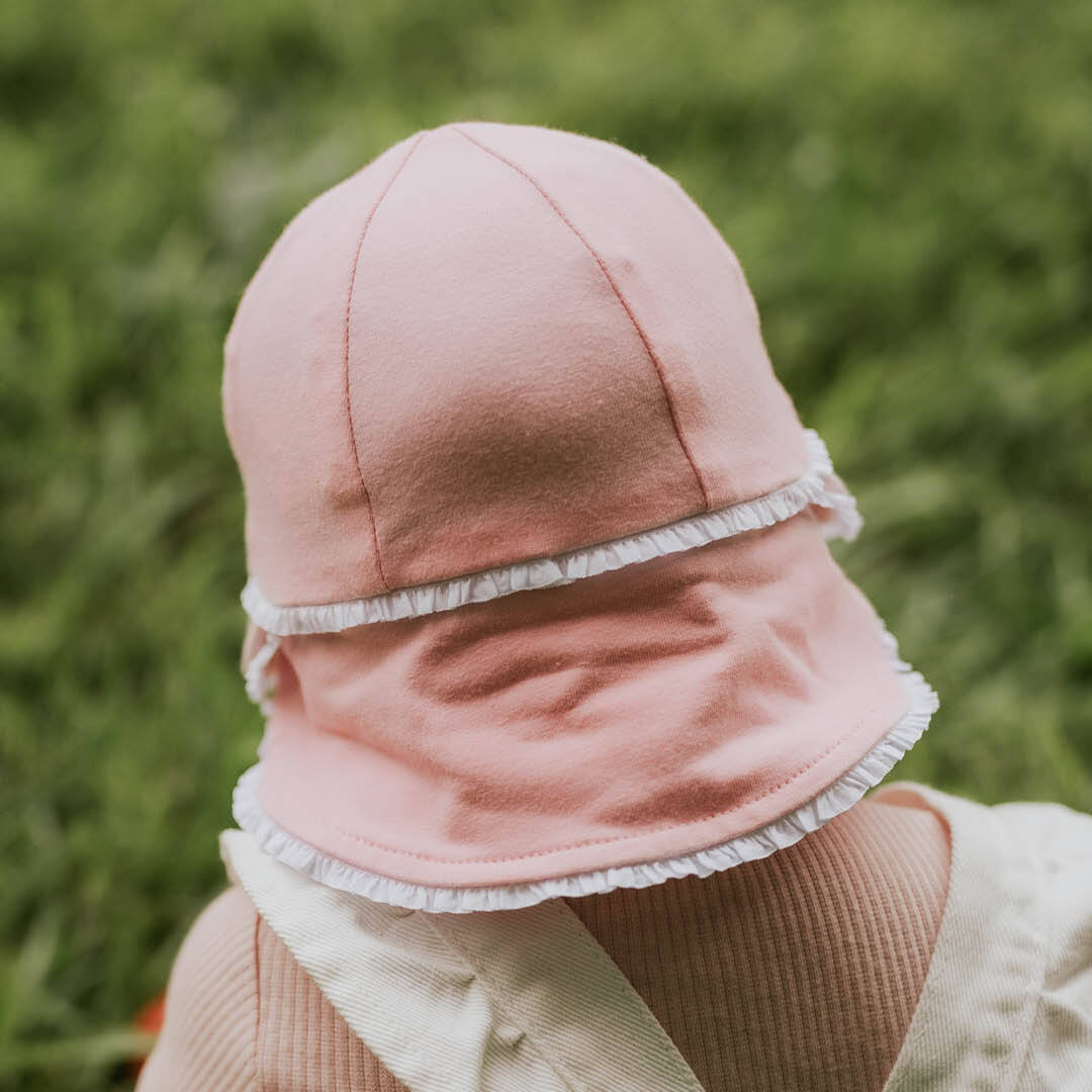 Legionnaire Hat Ruffle Trim Blush