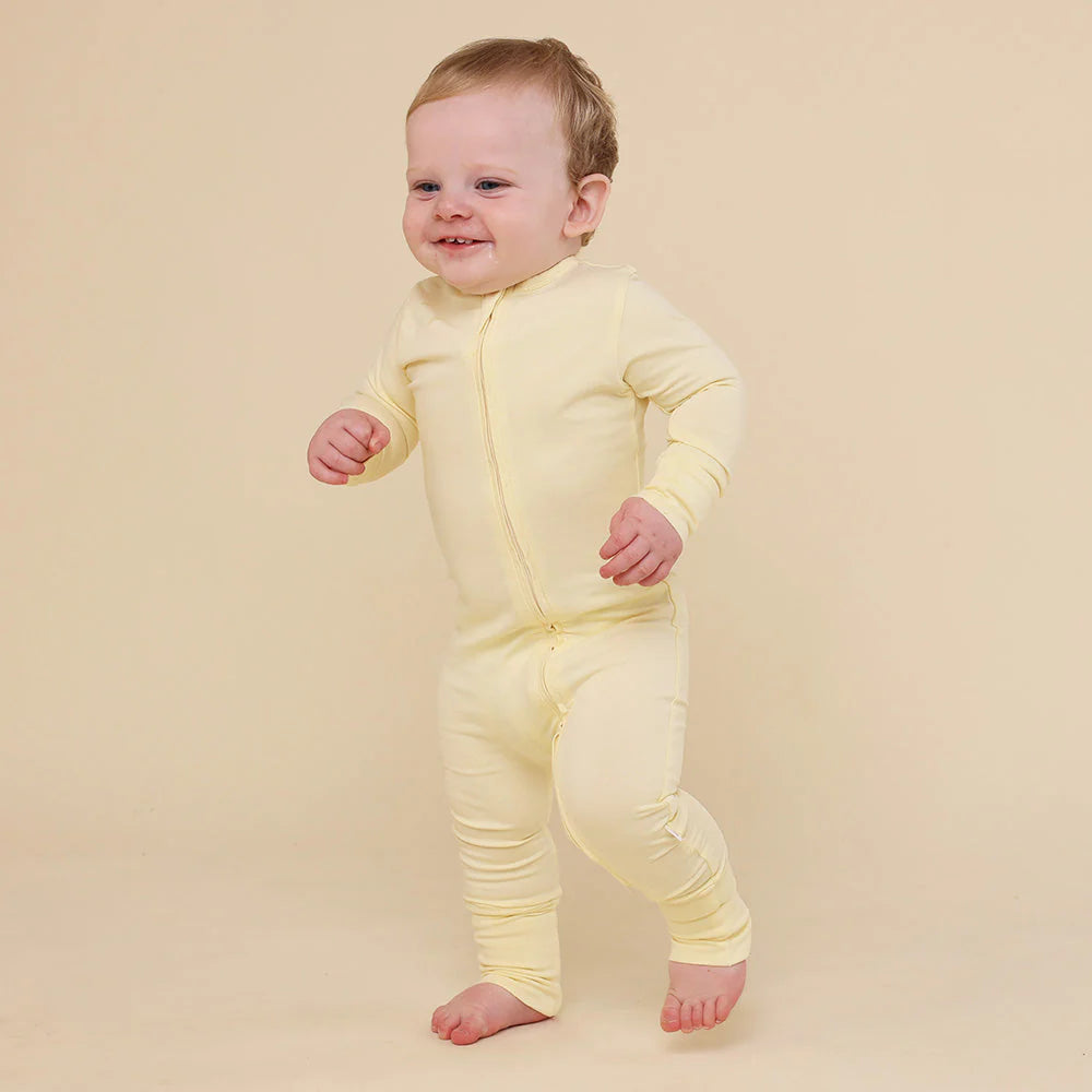 Organic Snugglesuit Convertible Romper in Mint or Lemon Sorbet