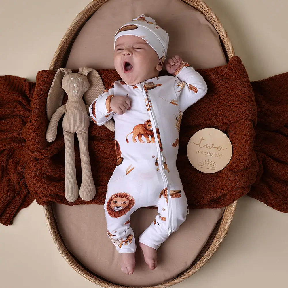 Lion Organic Snugglesuit Convertible Romper