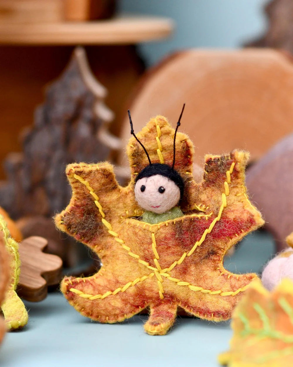 Handcrafted Felt Leaf Babies