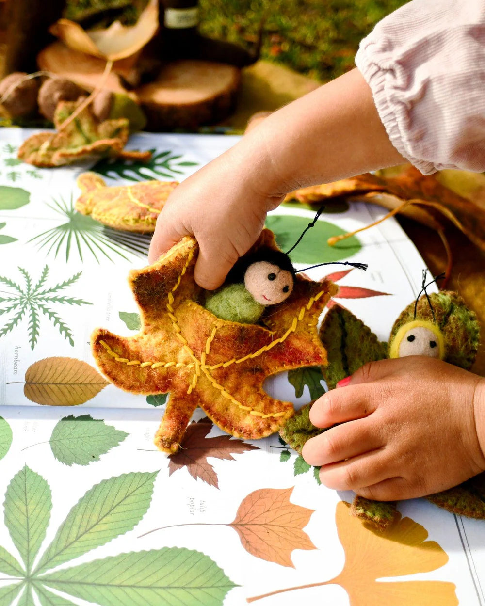 Handcrafted Felt Leaf Babies