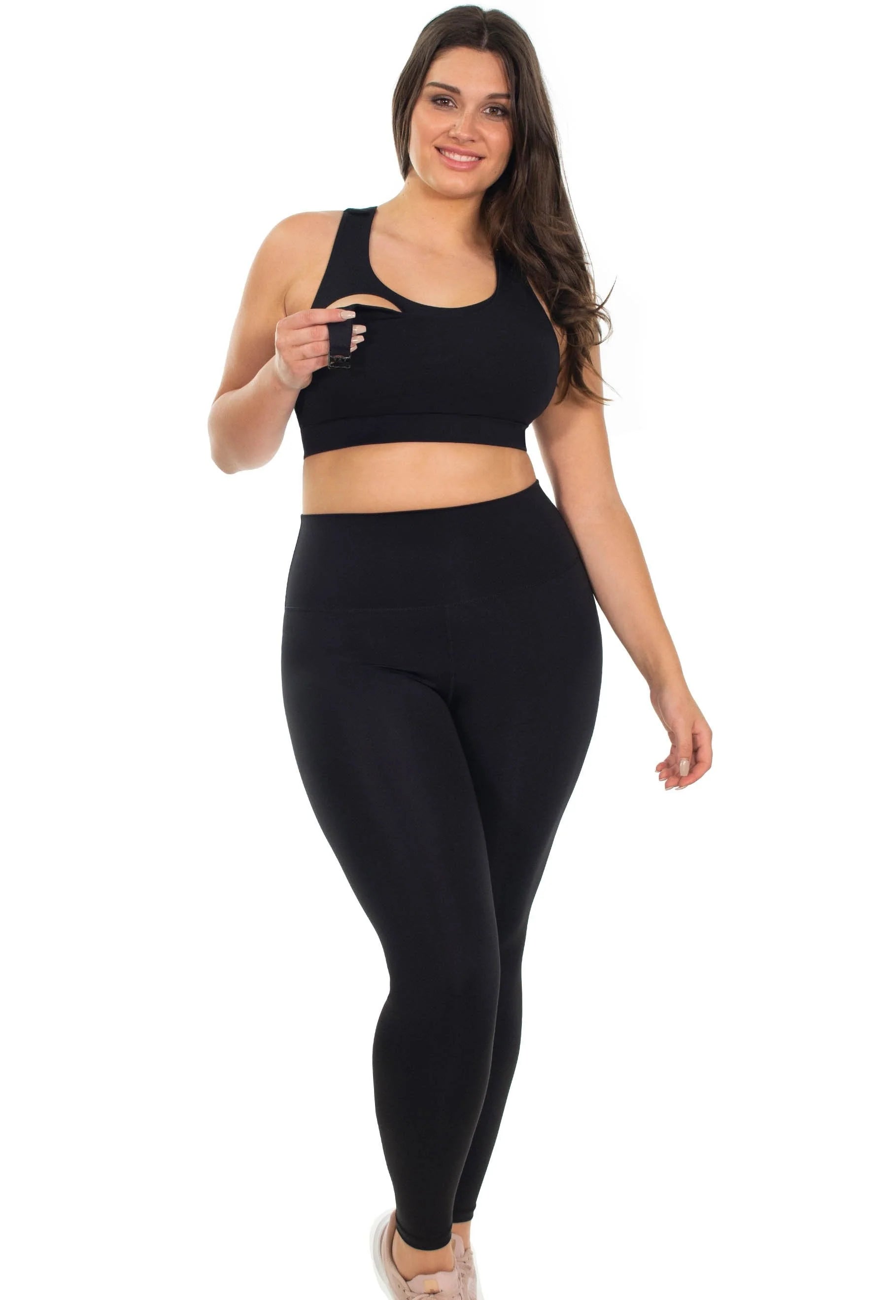 Maternity and Nursing Mesh Racer Back Sports Bra