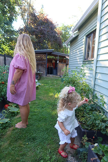 Mumma Garden Mini Dress - Little Red Gingham
