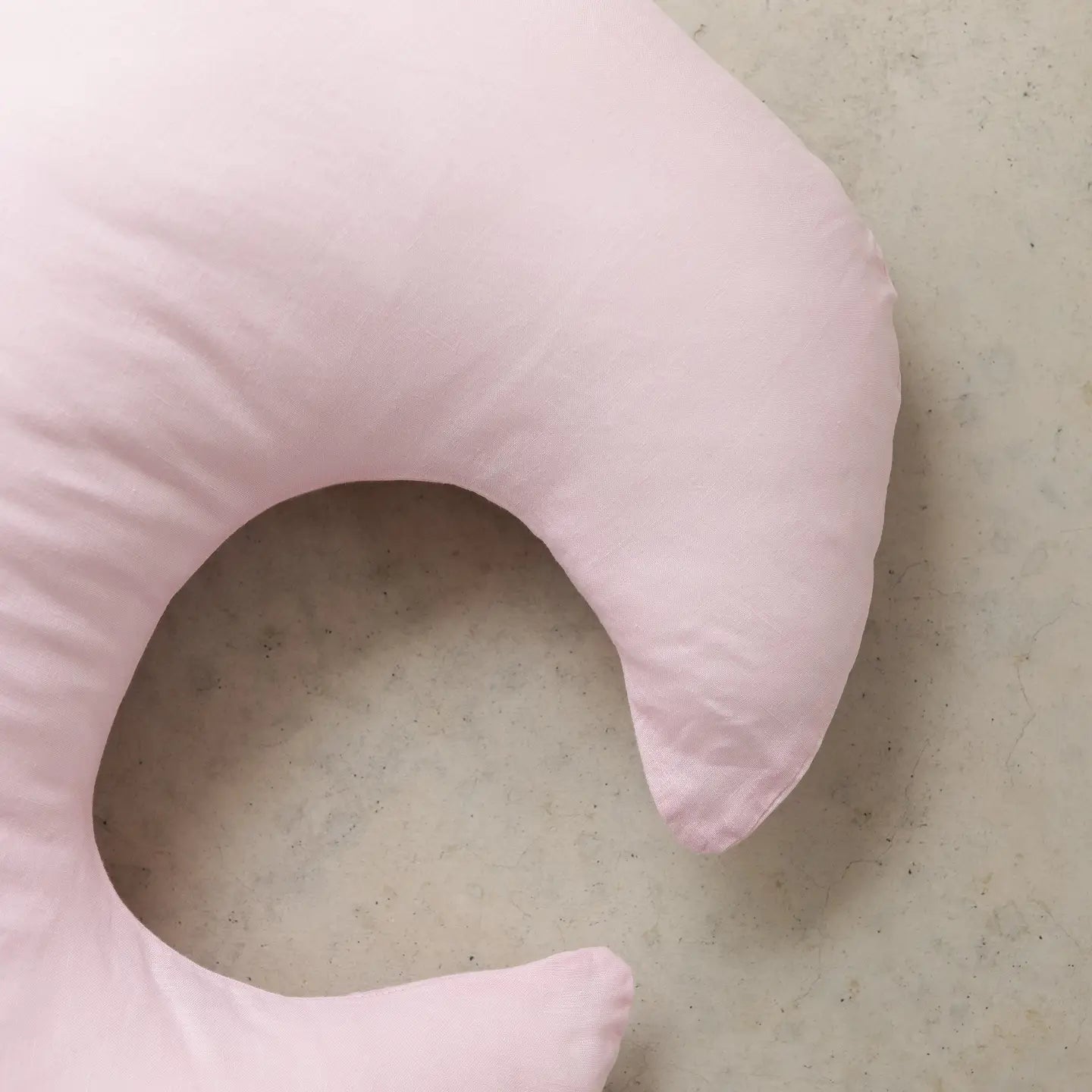 Linen Label Nursing Pillow and Cover – Moon Shape