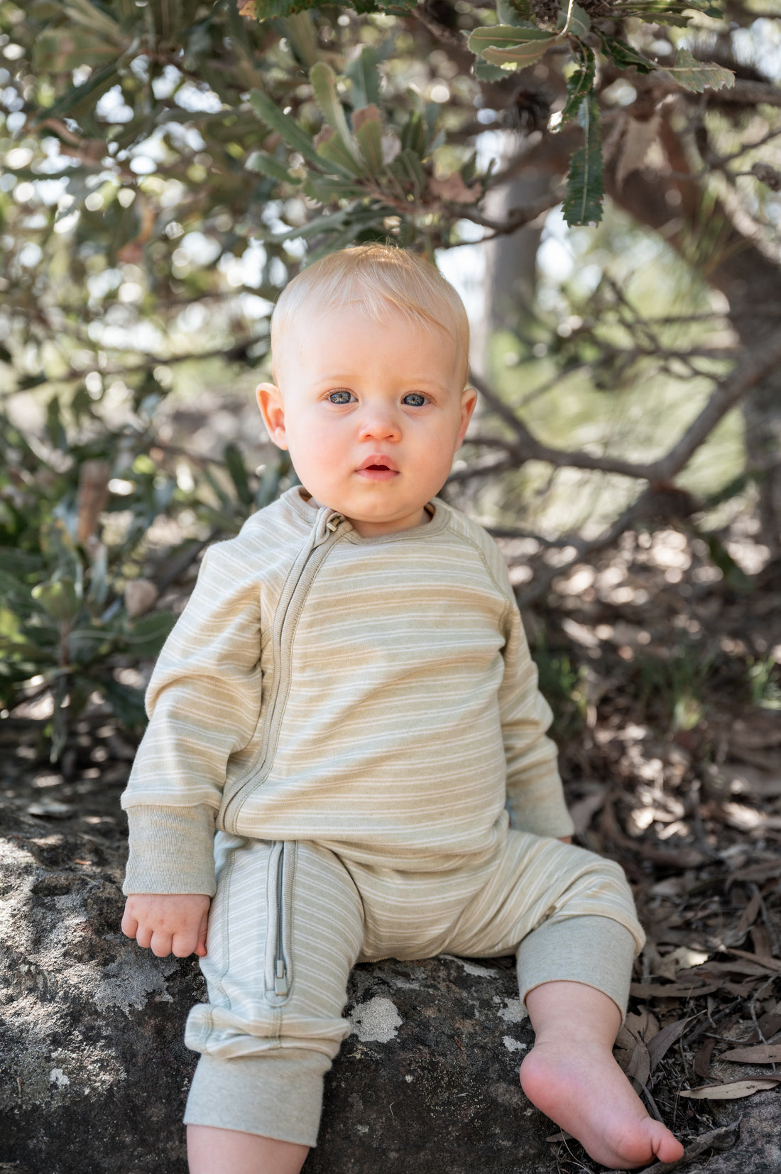 Fibre for Good Organic Stripe Baby Romper
