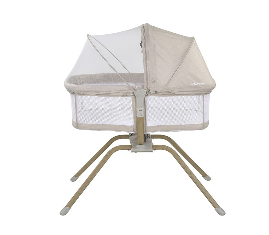 Babyhood Rocking Travel Bassinet - Beige or Light Grey - available to order