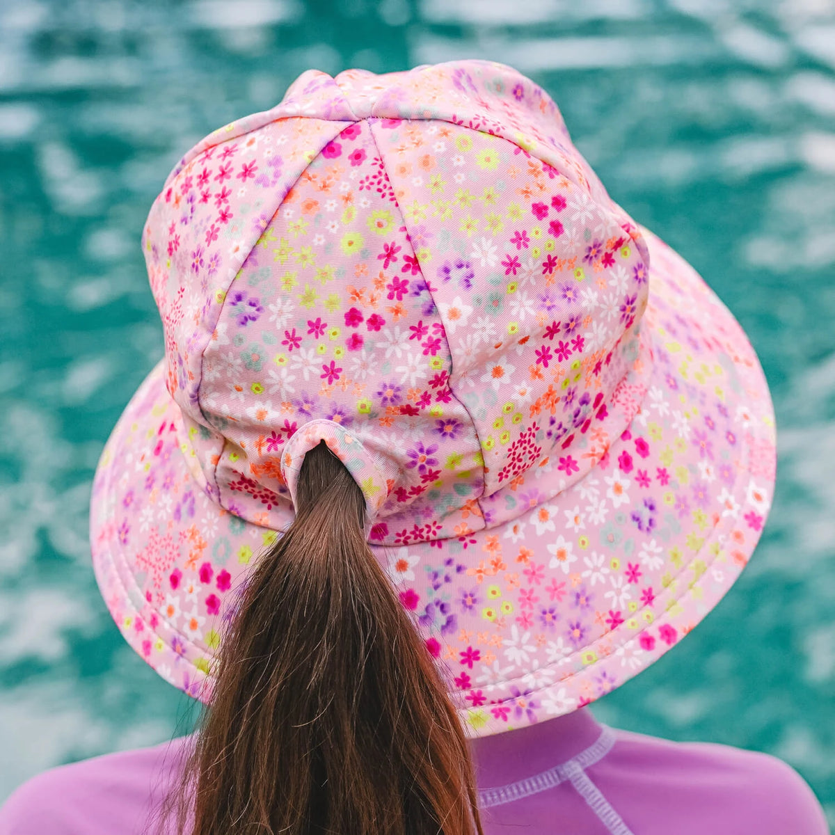 Ponytail Swim Bucket Beach Hat - Isla