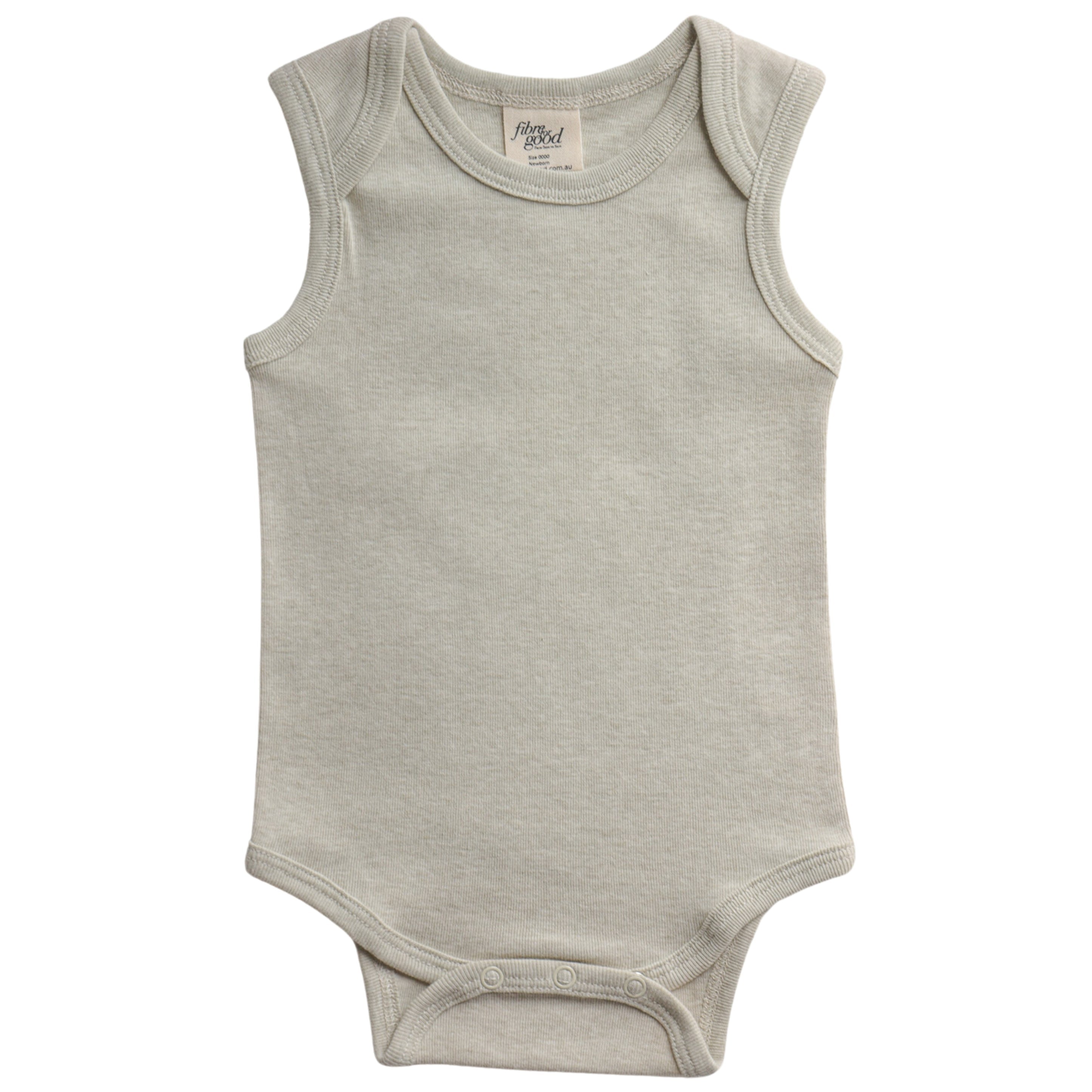 Organic Sleeveless Baby Bodysuit Sage