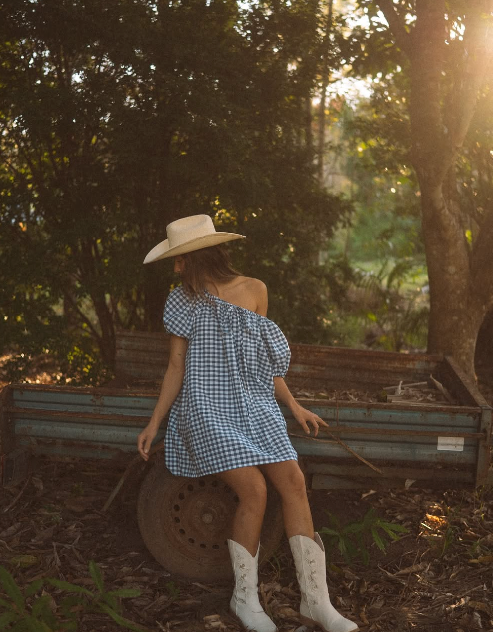 The Mumma Mini Duck Egg Gingham