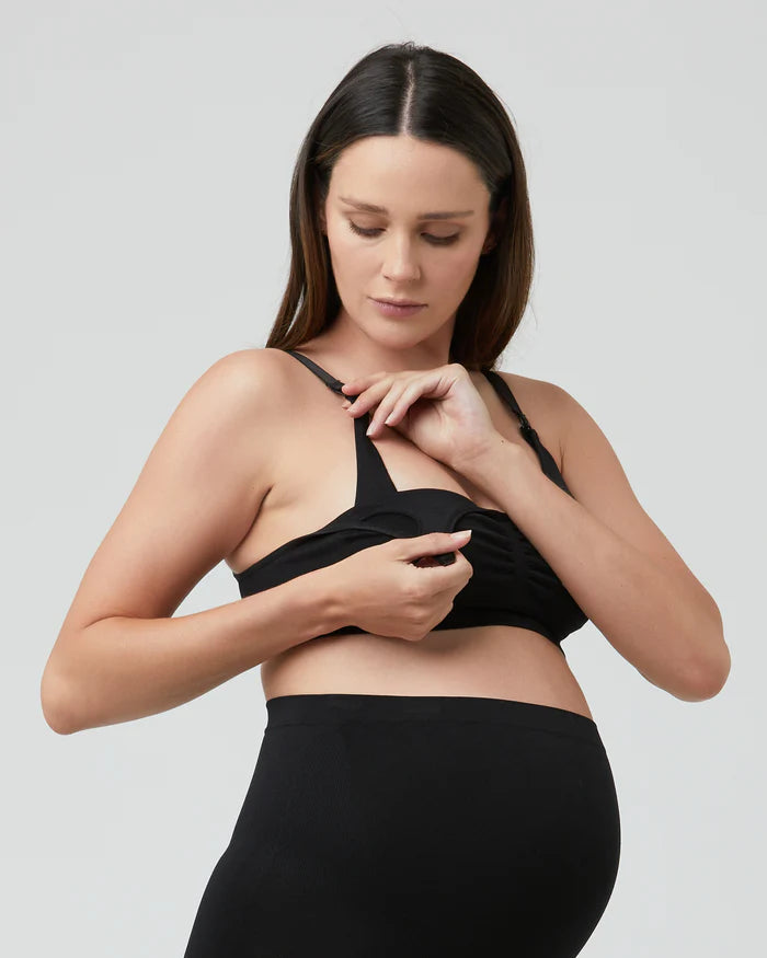 Ripe Seamless Pumping & Nursing Bra Black