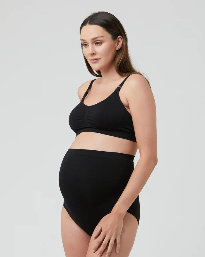 Ripe Seamless Pumping & Nursing Bra Black