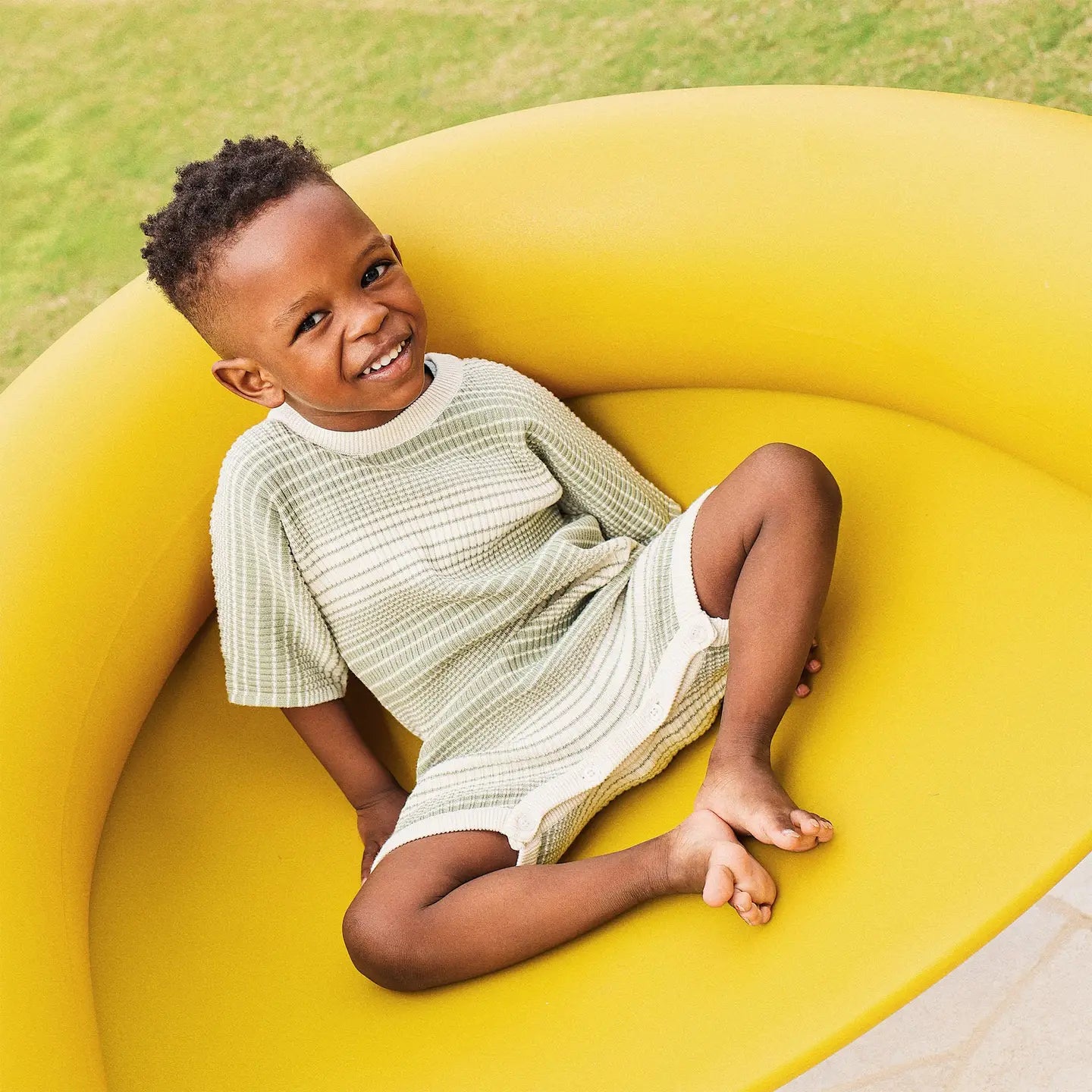 Slouchy Rib Knit Romper Forest Sage