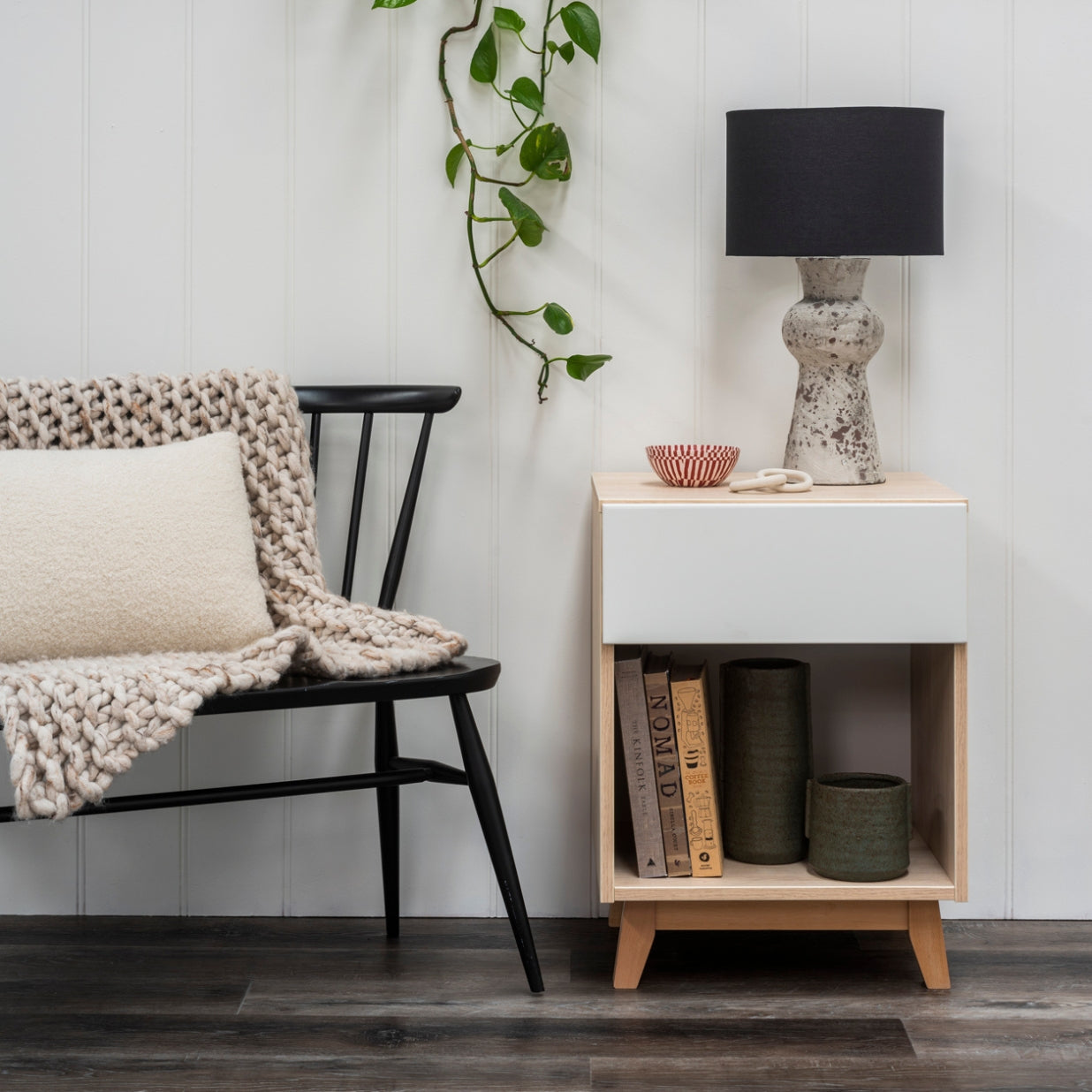 BabyRest Tommi Bedside - White or Oak/White - available to order