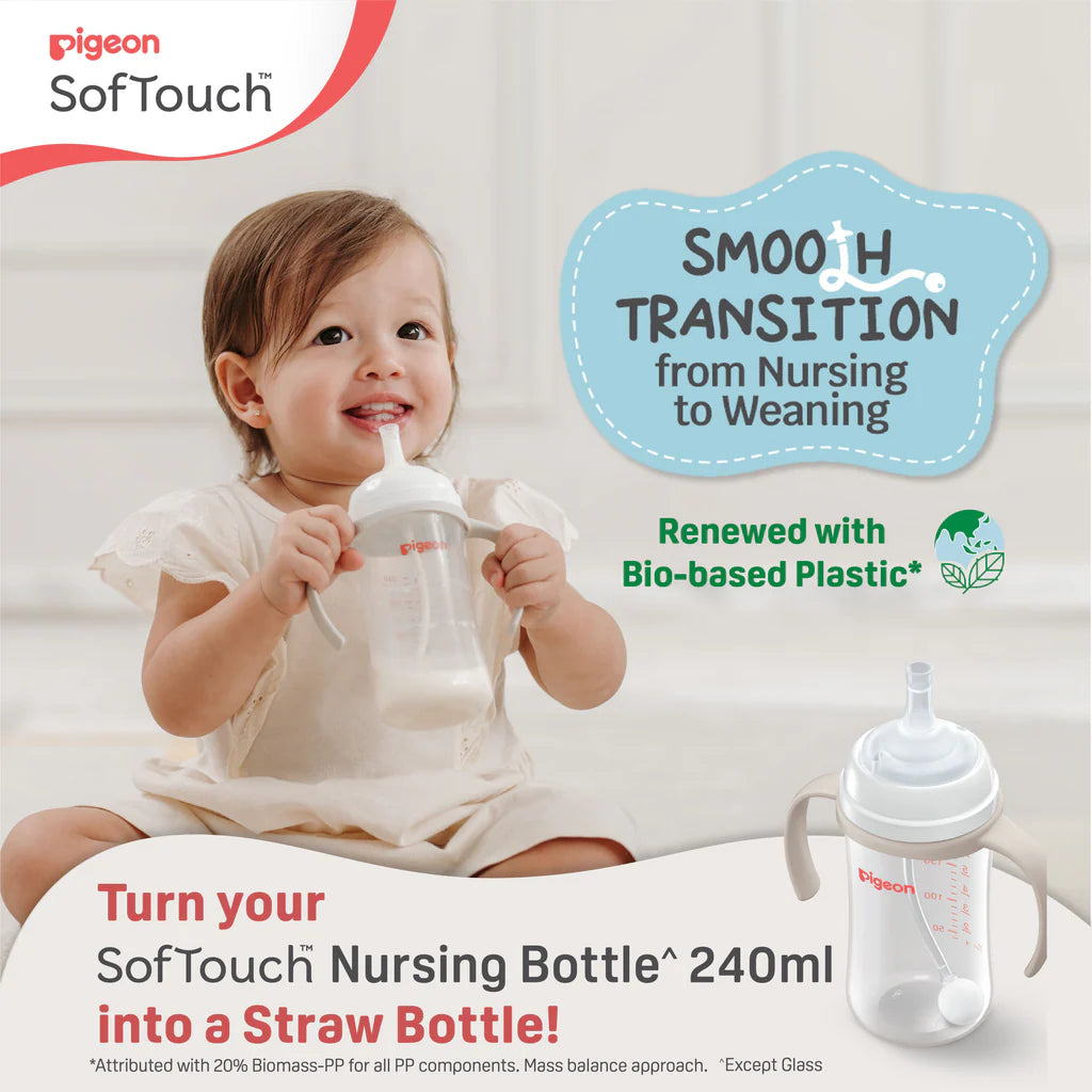 Soft Touch Set up Straw Bottle Set 6+Months