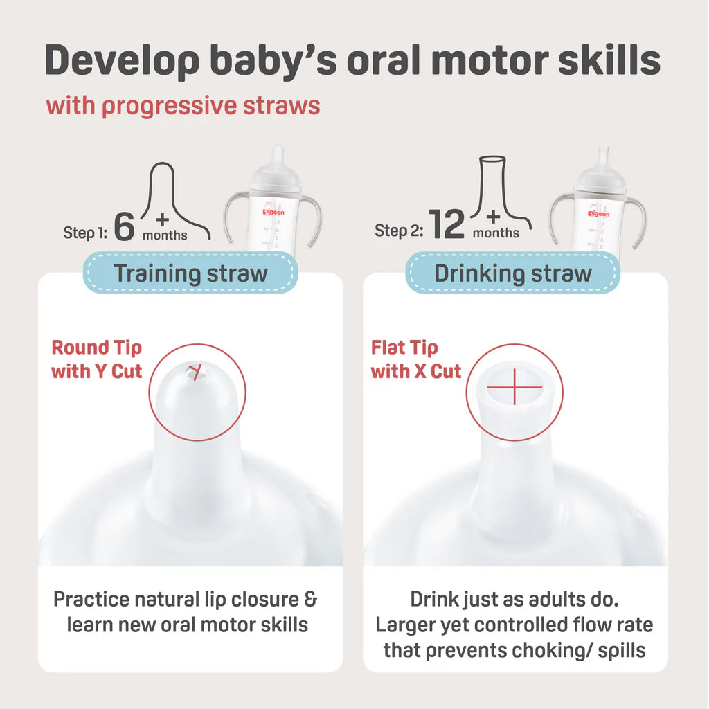 Soft Touch Set up Straw Bottle Set 6+Months