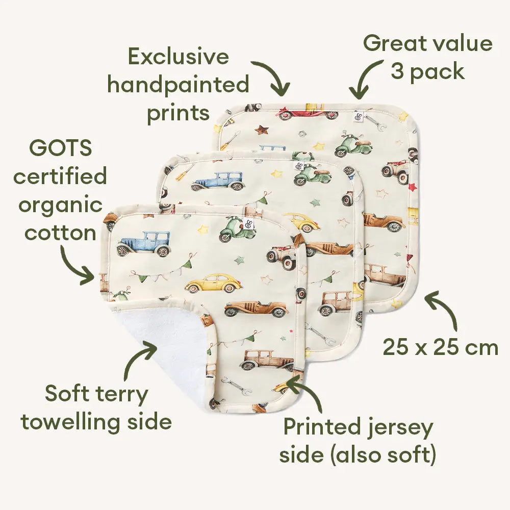 Snuggle Hunny Organic Wash Cloths 3 Pack