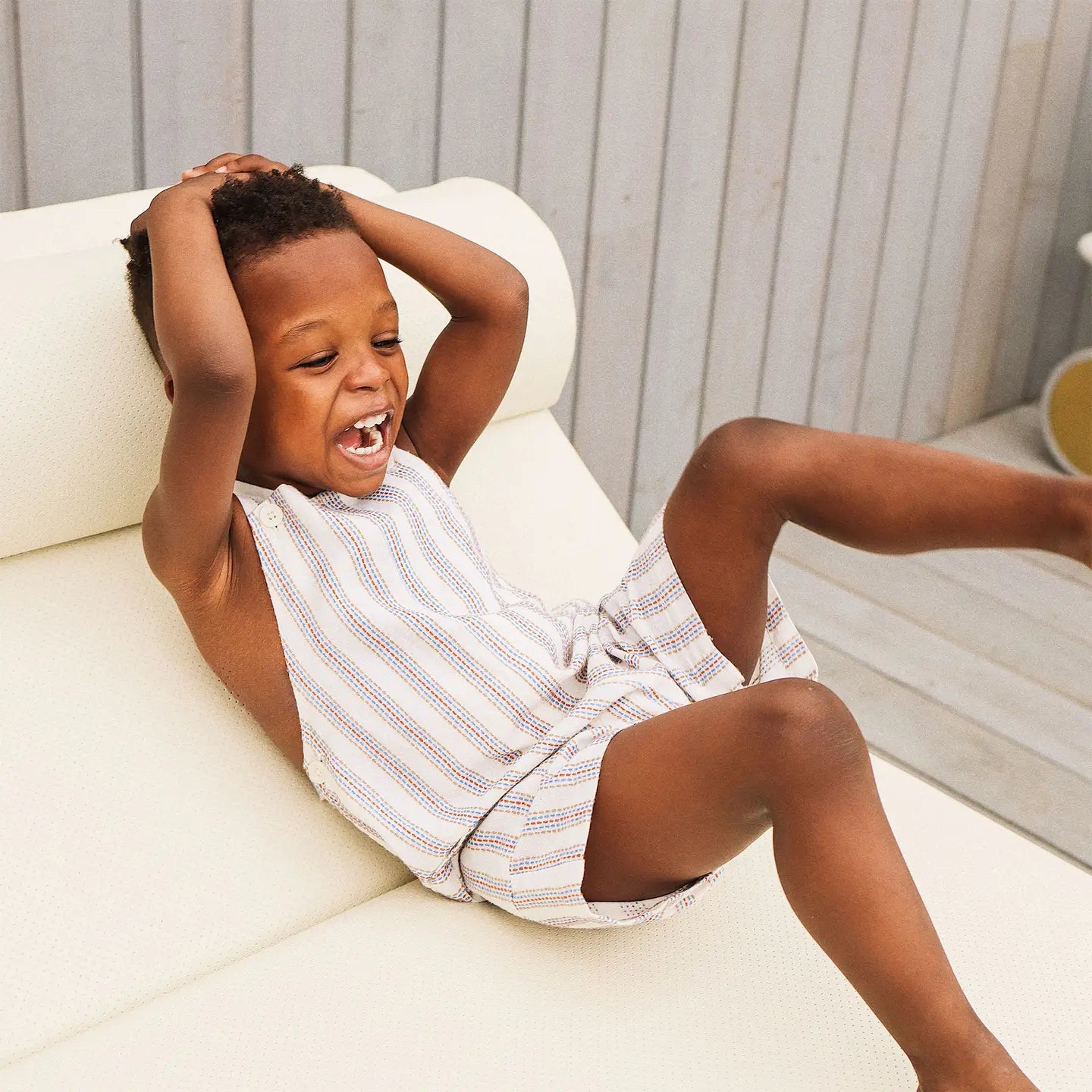 Stripe Woven Overall