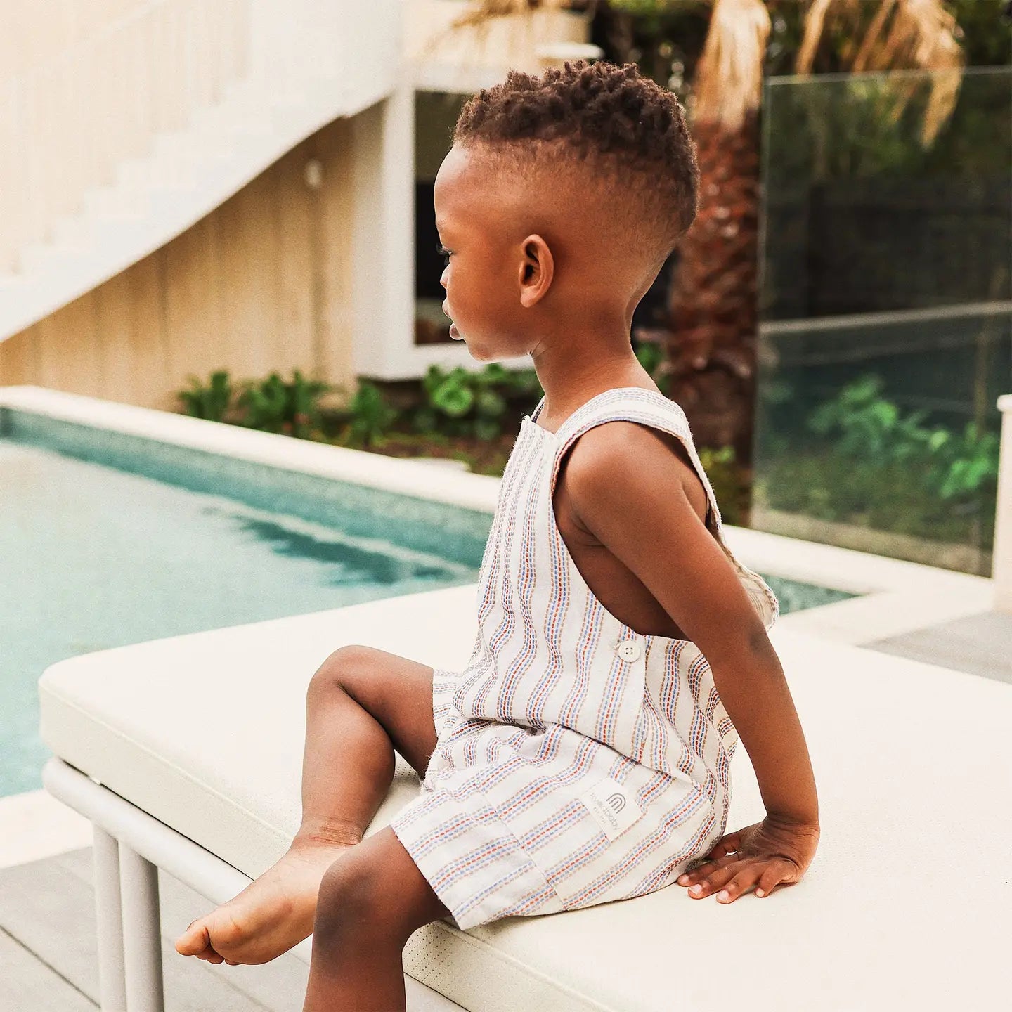 Stripe Woven Overall