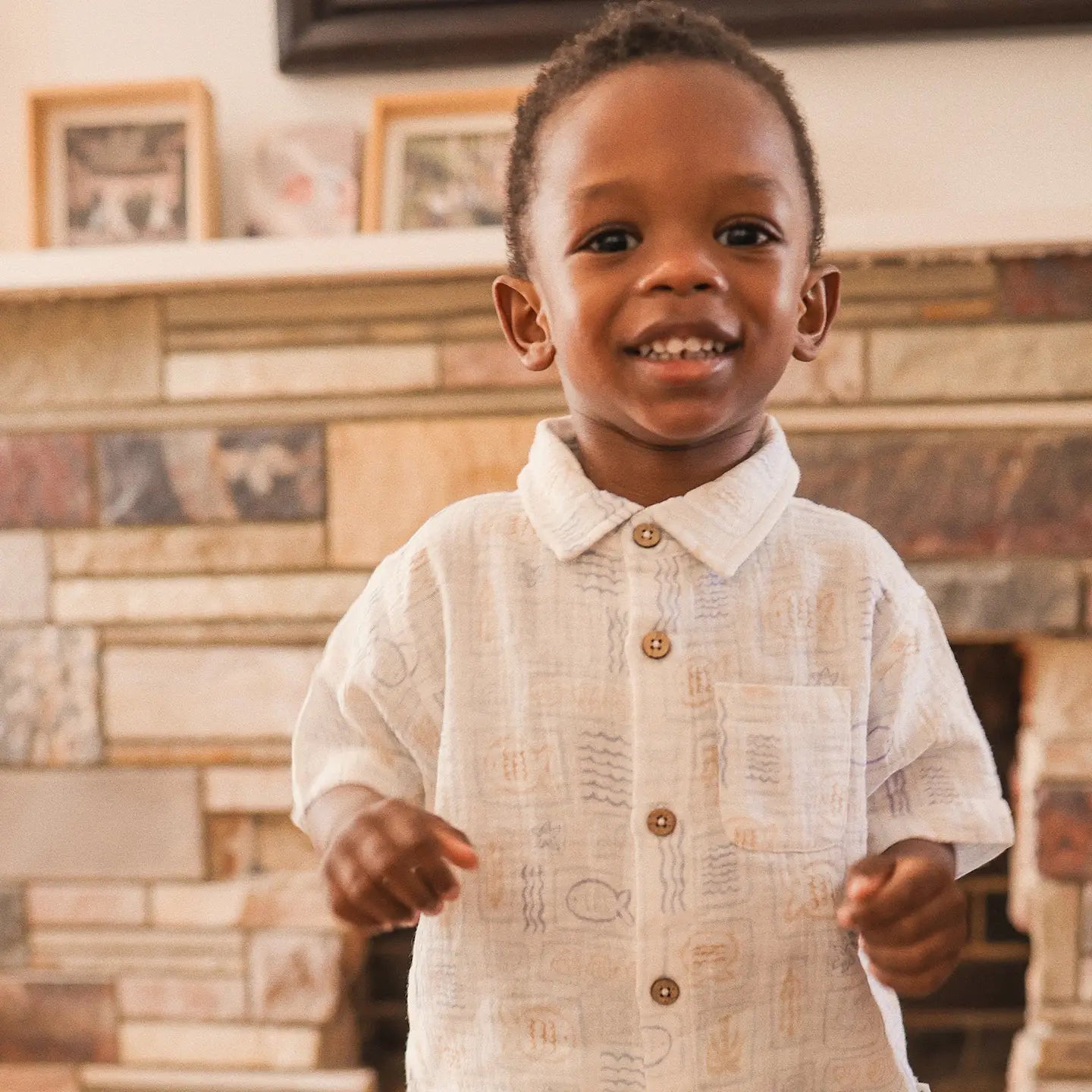 Woven Printed Short Sleeve Shirt