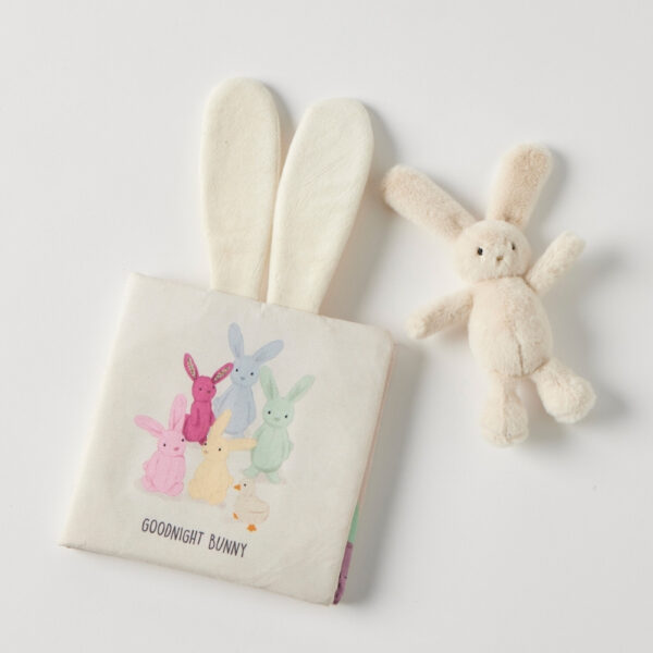 Jiggle & Giggle Goodnight Bunny Activity Fabric Book & Toy Set