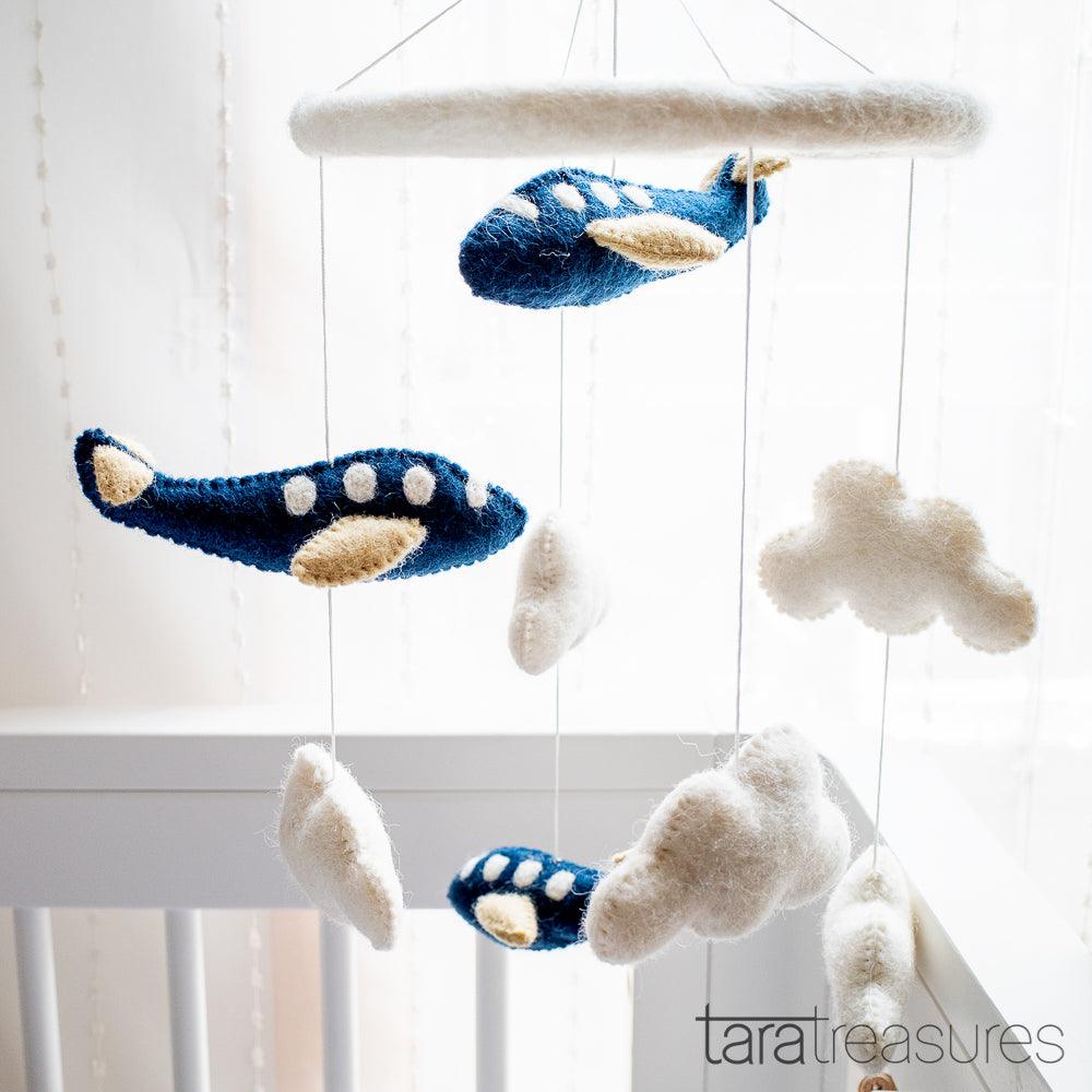 Nursery Cot & Ceiling Mobiles – Handmade Felt Designs