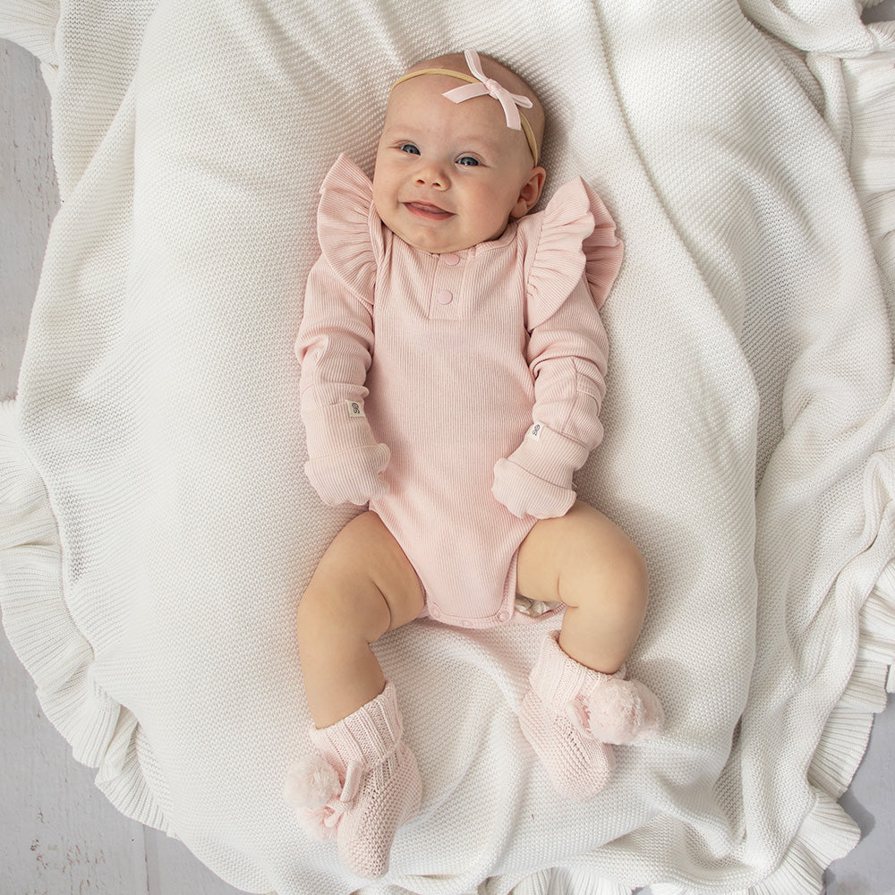 Organic Cotton Rib Mittens