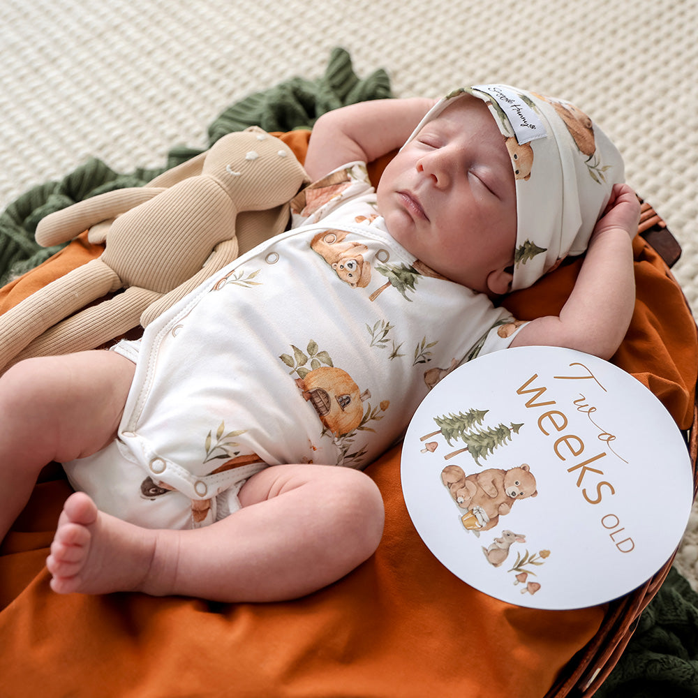 Snuggle Hunny Short Sleeve Organic Kimono Bodysuit