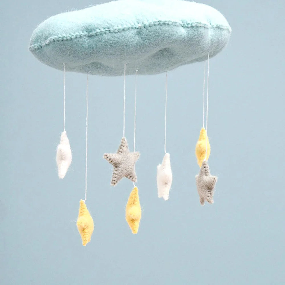 Nursery Cot & Ceiling Mobiles – Handmade Felt Designs