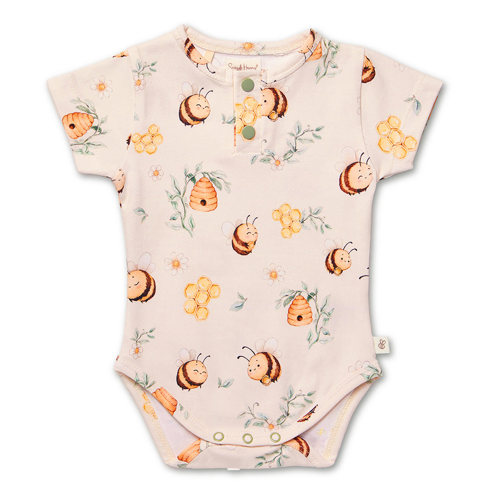 Bumblebees Short Sleeve Organic Bodysuit