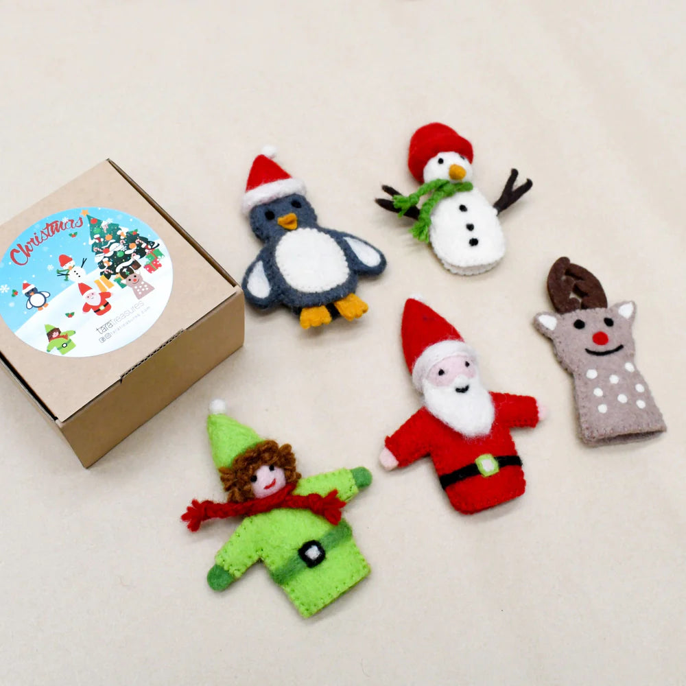 Christmas Santa Finger Puppet Set (5 Pieces)