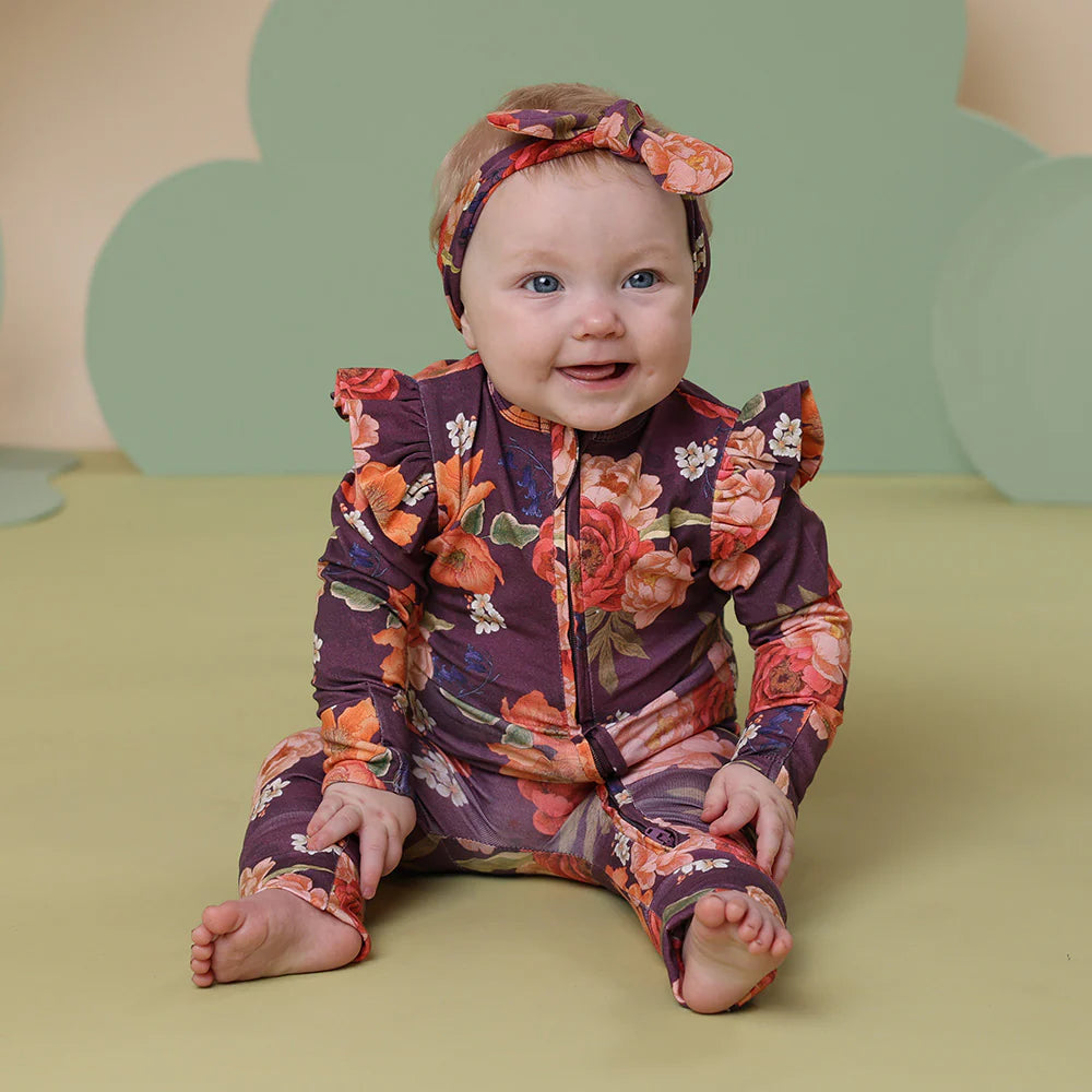 Sienna Organic Snugglesuit Convertible Romper with Frill