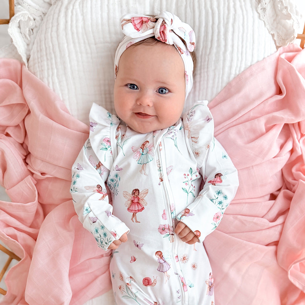 Fairy Garden Organic Snugglesuit Convertible Romper