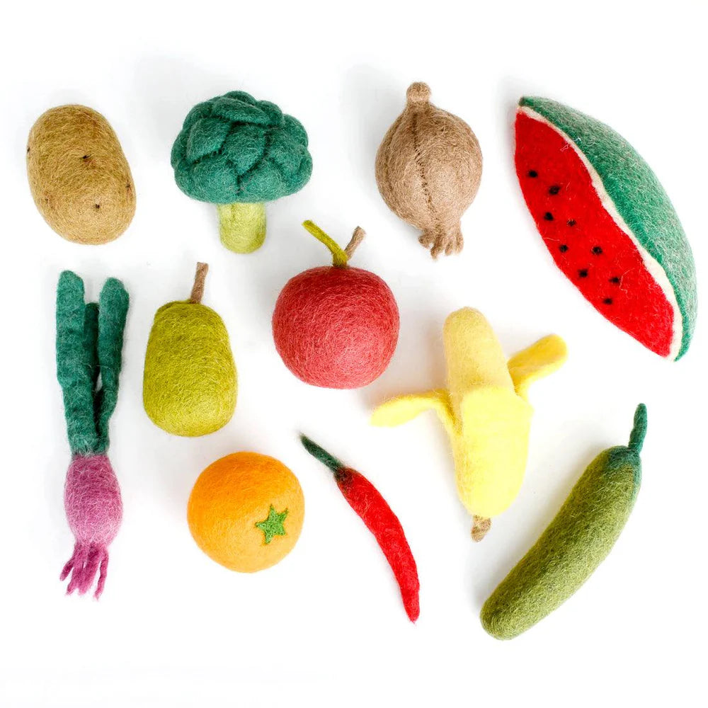 Felt Vegetables and Fruits Sets