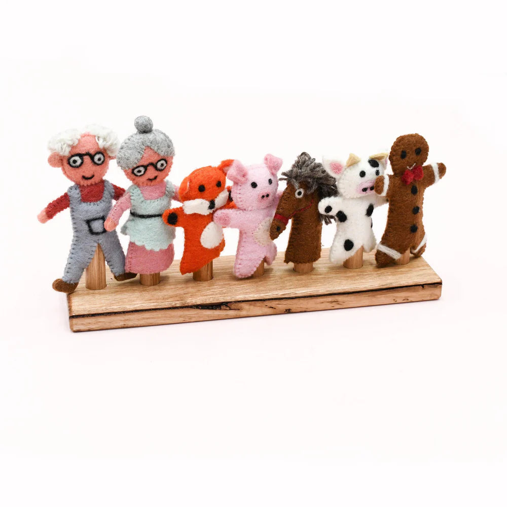 Wooden Finger Puppet Stands - Made in Australia