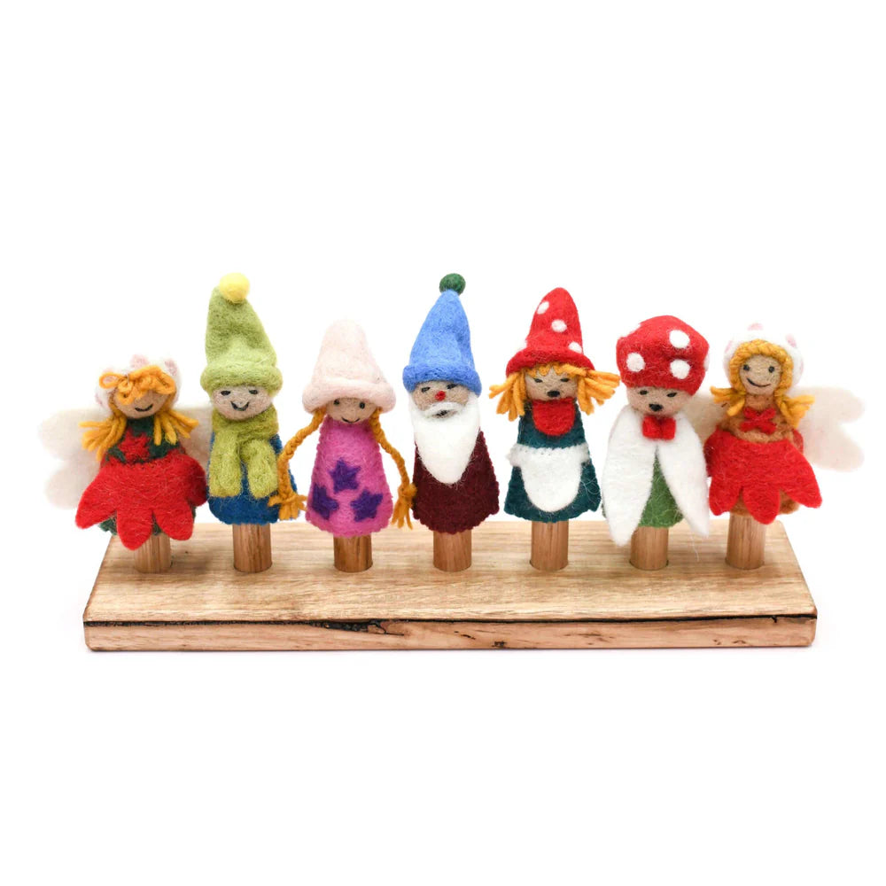 Wooden Finger Puppet Stands - Made in Australia