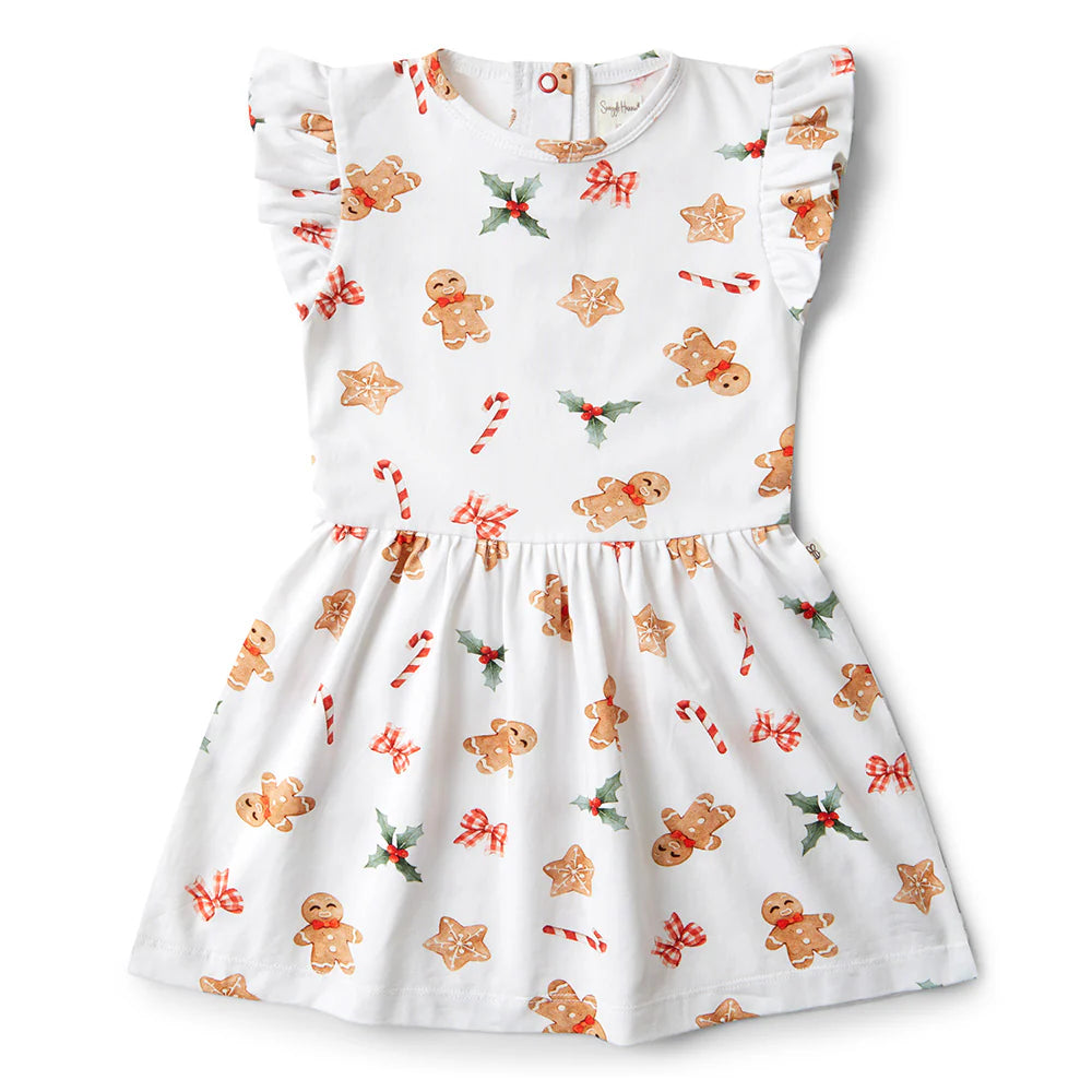 Gingerbread Short Sleeve Organic Dress
