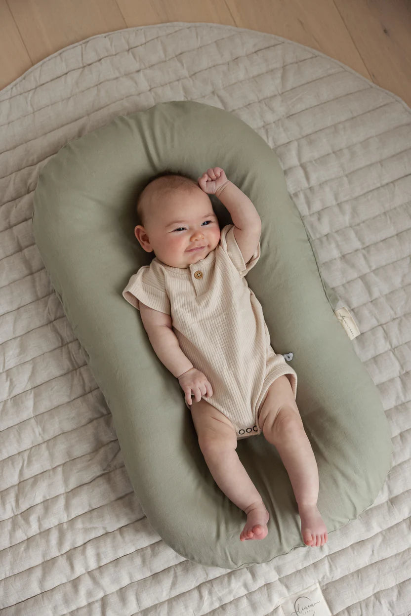 Baby Lounger Nest - French Flax Linen