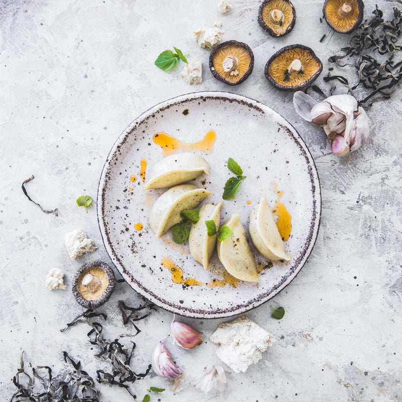 Tofu & Shiitake Mushroom Dumplings (gf, v, ve)