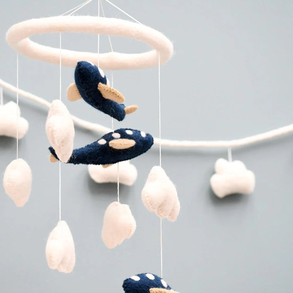 Nursery Cot & Ceiling Mobiles – Handmade Felt Designs