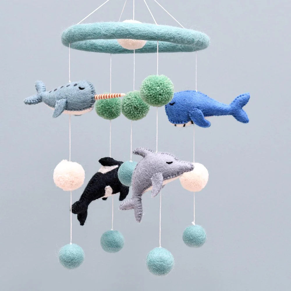 Nursery Cot & Ceiling Mobiles – Handmade Felt Designs