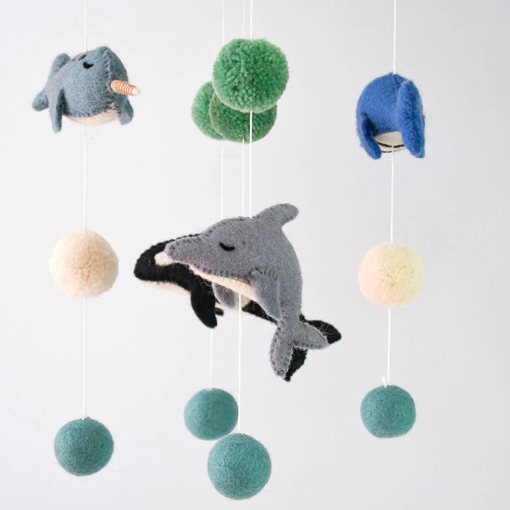 Nursery Cot & Ceiling Mobiles – Handmade Felt Designs