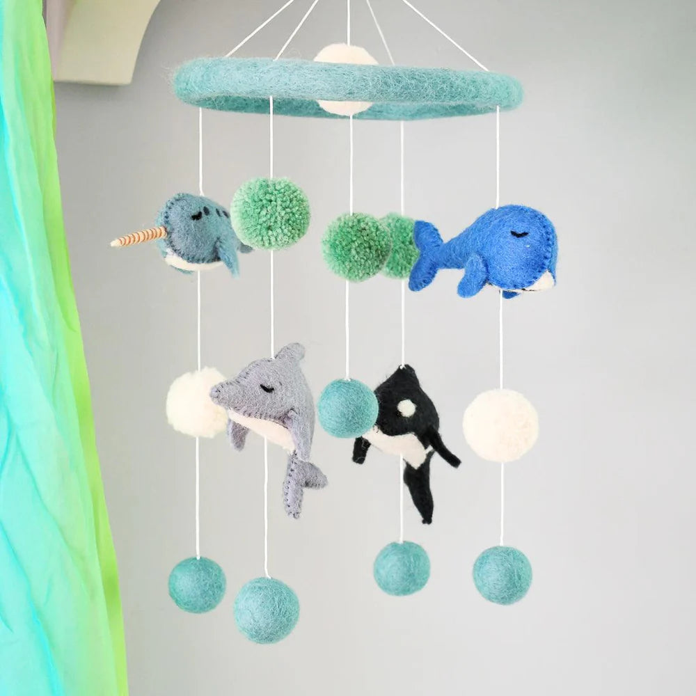 Nursery Cot & Ceiling Mobiles – Handmade Felt Designs