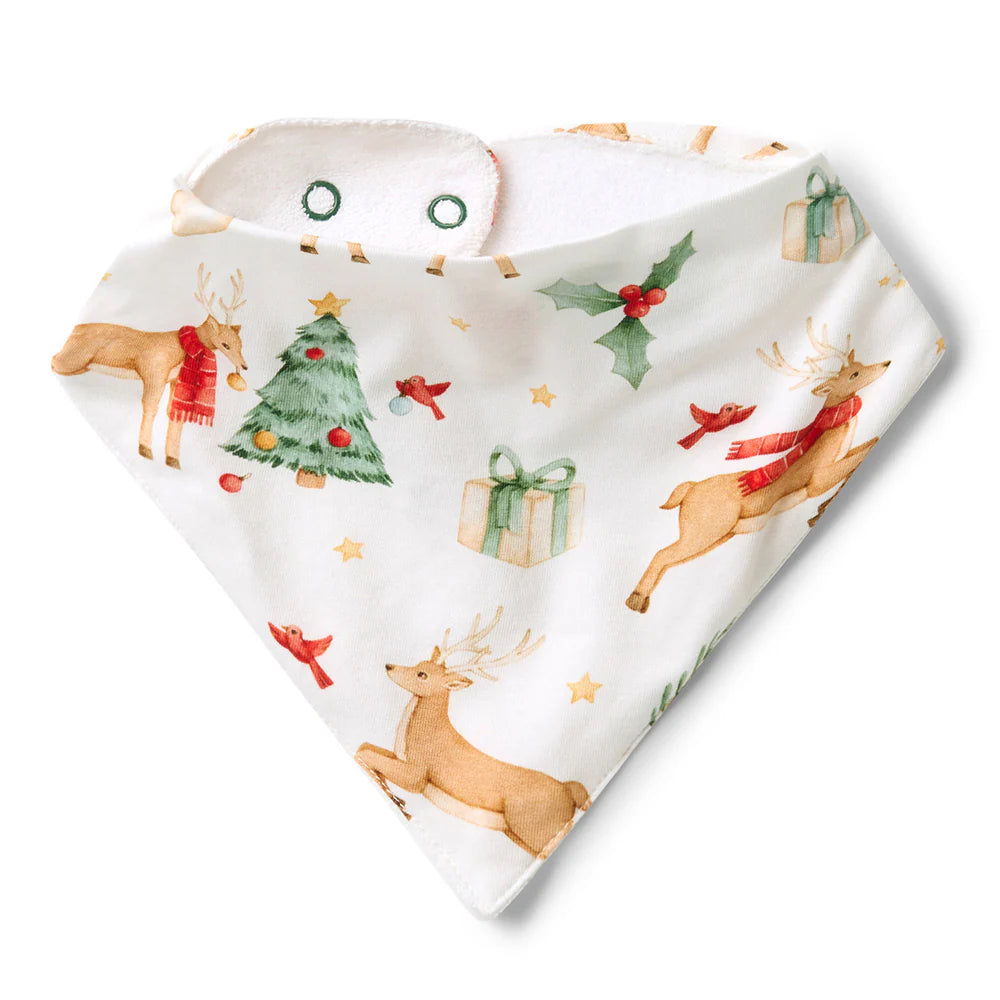 Christmas Organic Dribble Bib